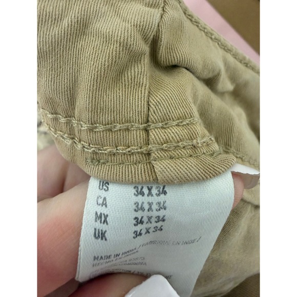 American Eagle Outfitters Mens Khaki Relaxed Straight  Flex Pants Size 34x34 - Picture 4 of 8